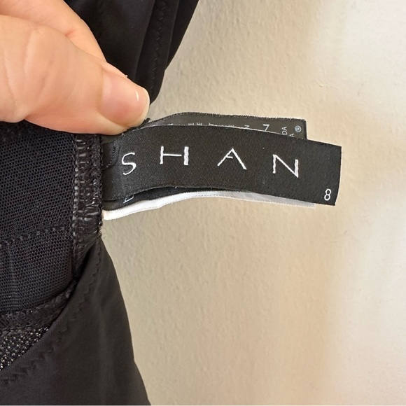 SHAN Black Onyx High Neck Underwire One Piece Bathing Suit Size 8 - Picture 8 of 8